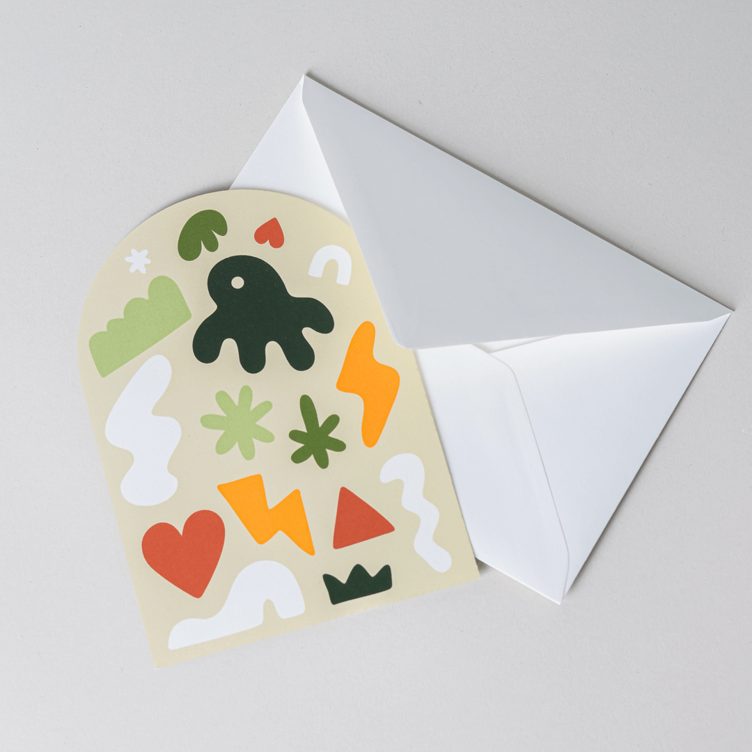 Witte envelop met kaart