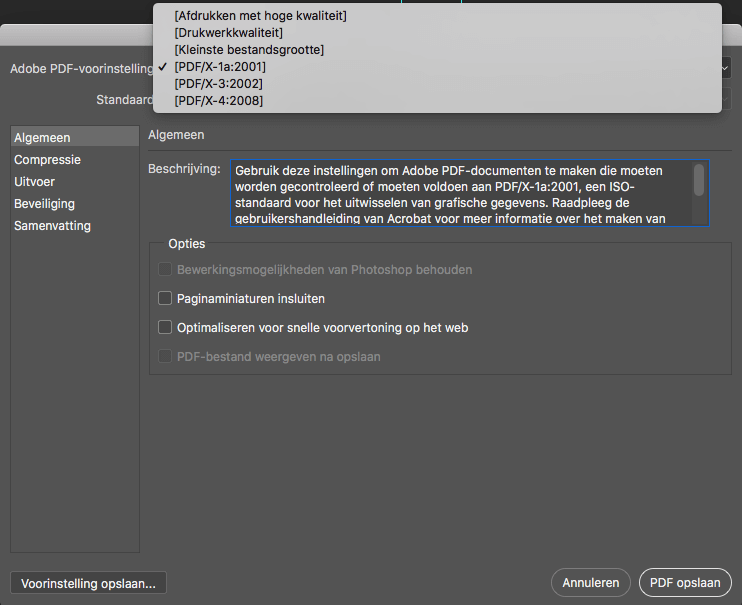 PDF/X-1A:2001 Adobe Photoshop