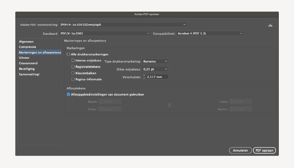 PDF opslaan in Adobe Illustrator