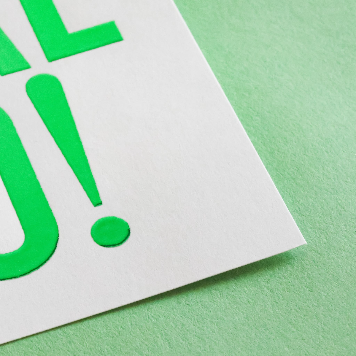 Groene foliedruk op BioPuur