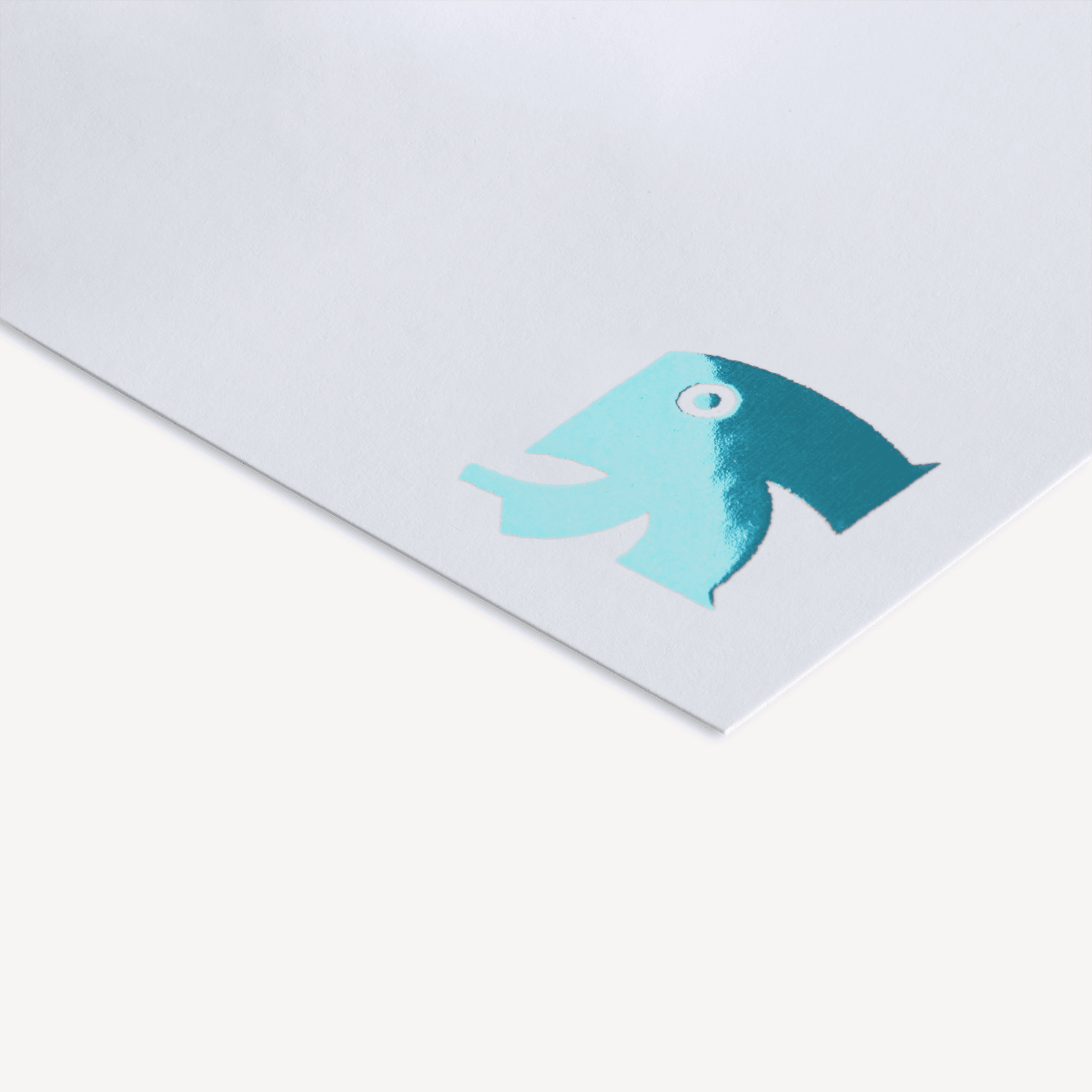 foliedruk oceaanblauw detail