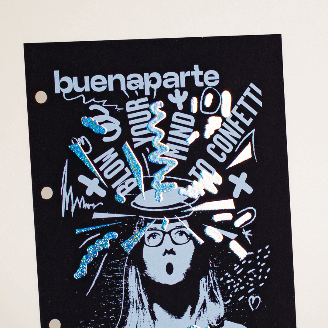 Holografische foliedruk confetti sample