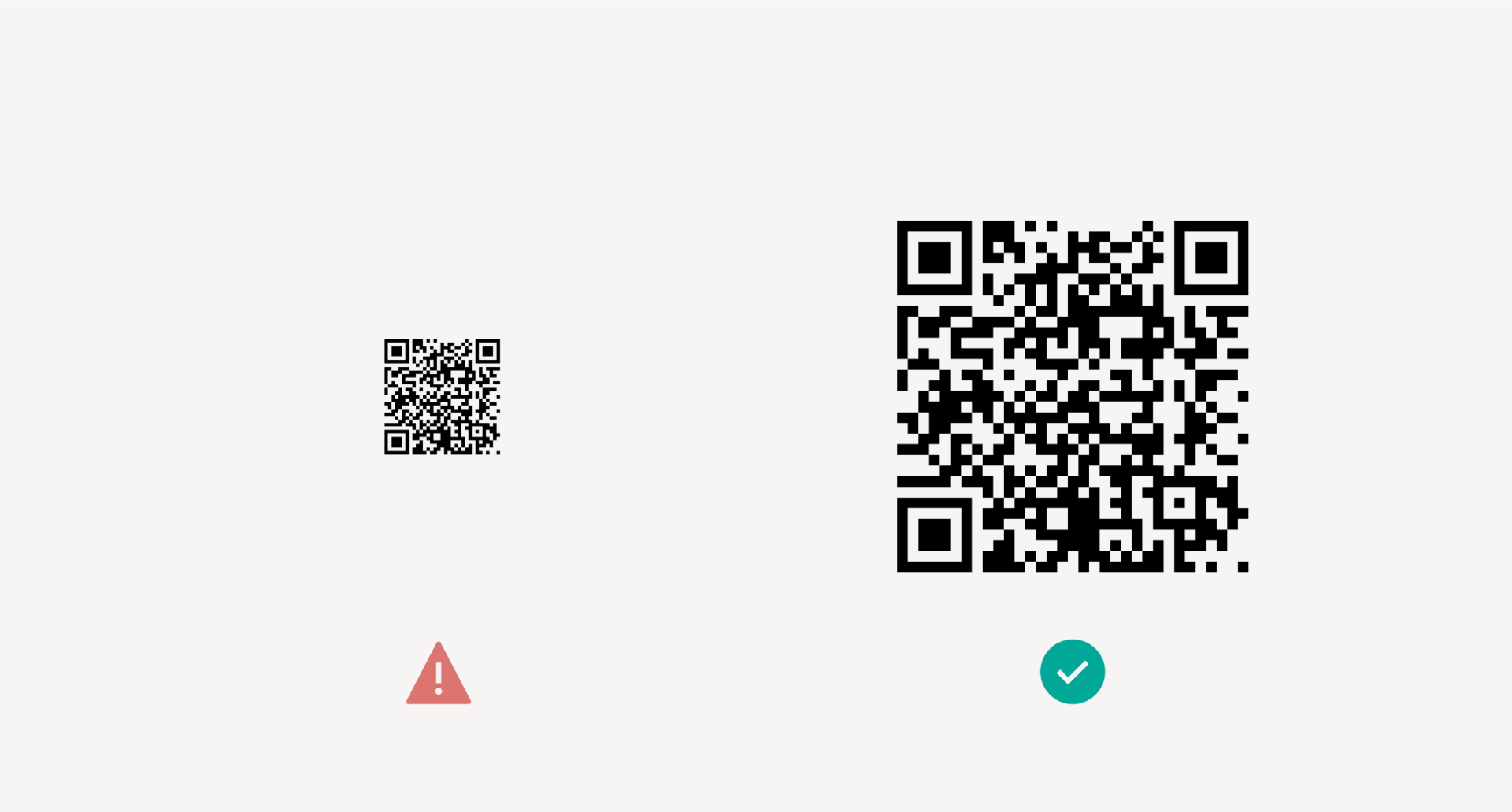 goed formaat voor qr-code