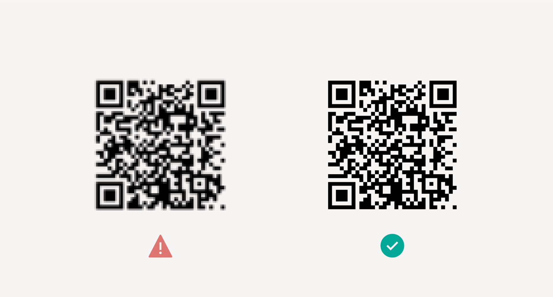 goede resolutie voor qr-code
