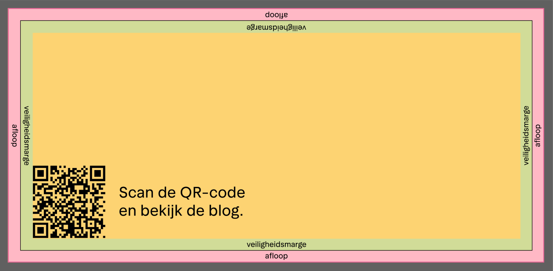 qr-code staat goed in ontwerp