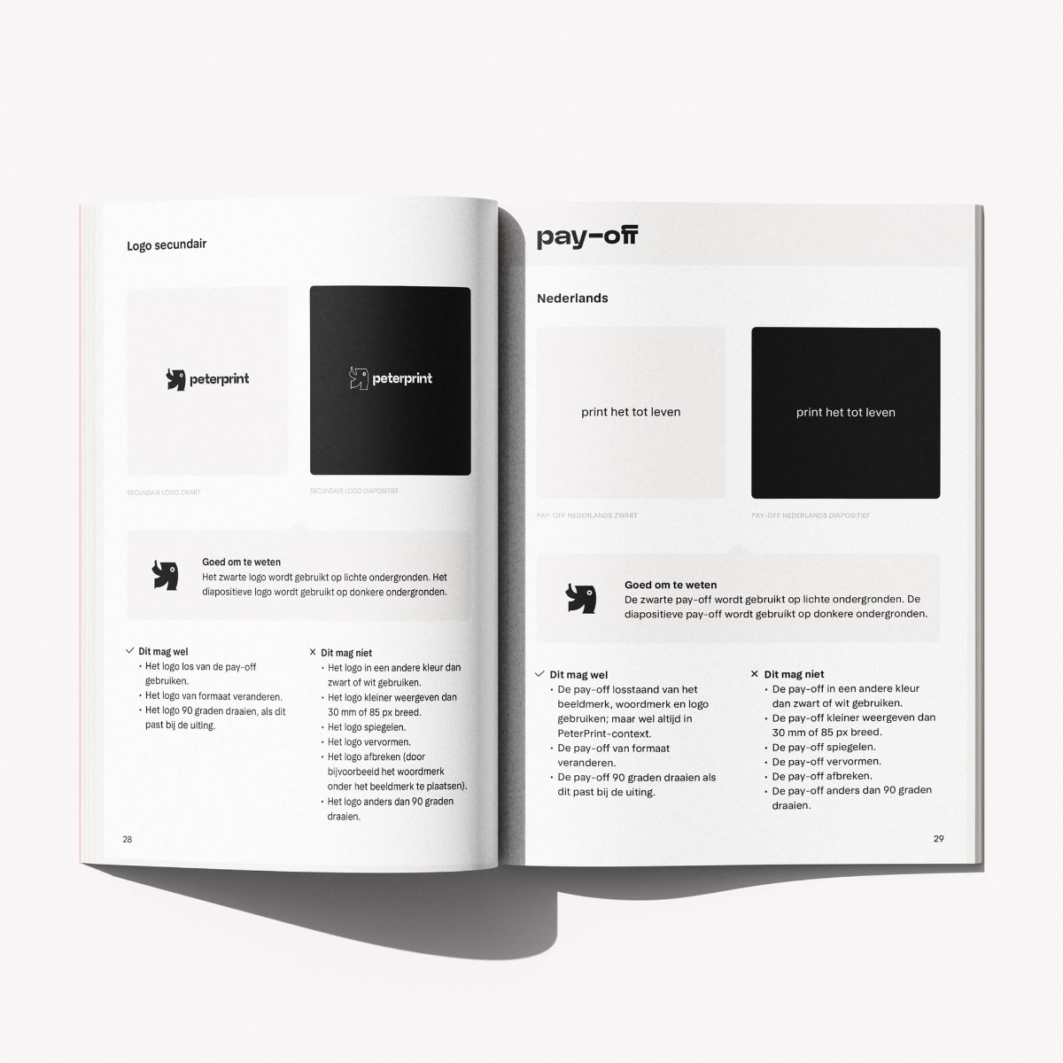 huisstijl regels in huisstijlhandboek