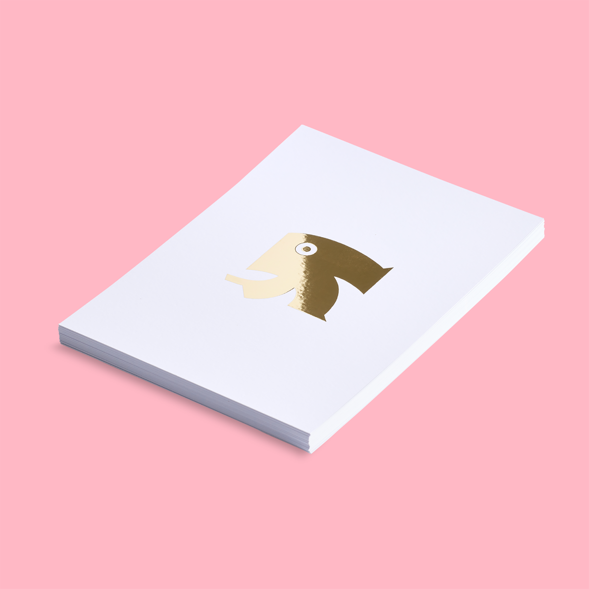 Kerstkaart met foliedruk