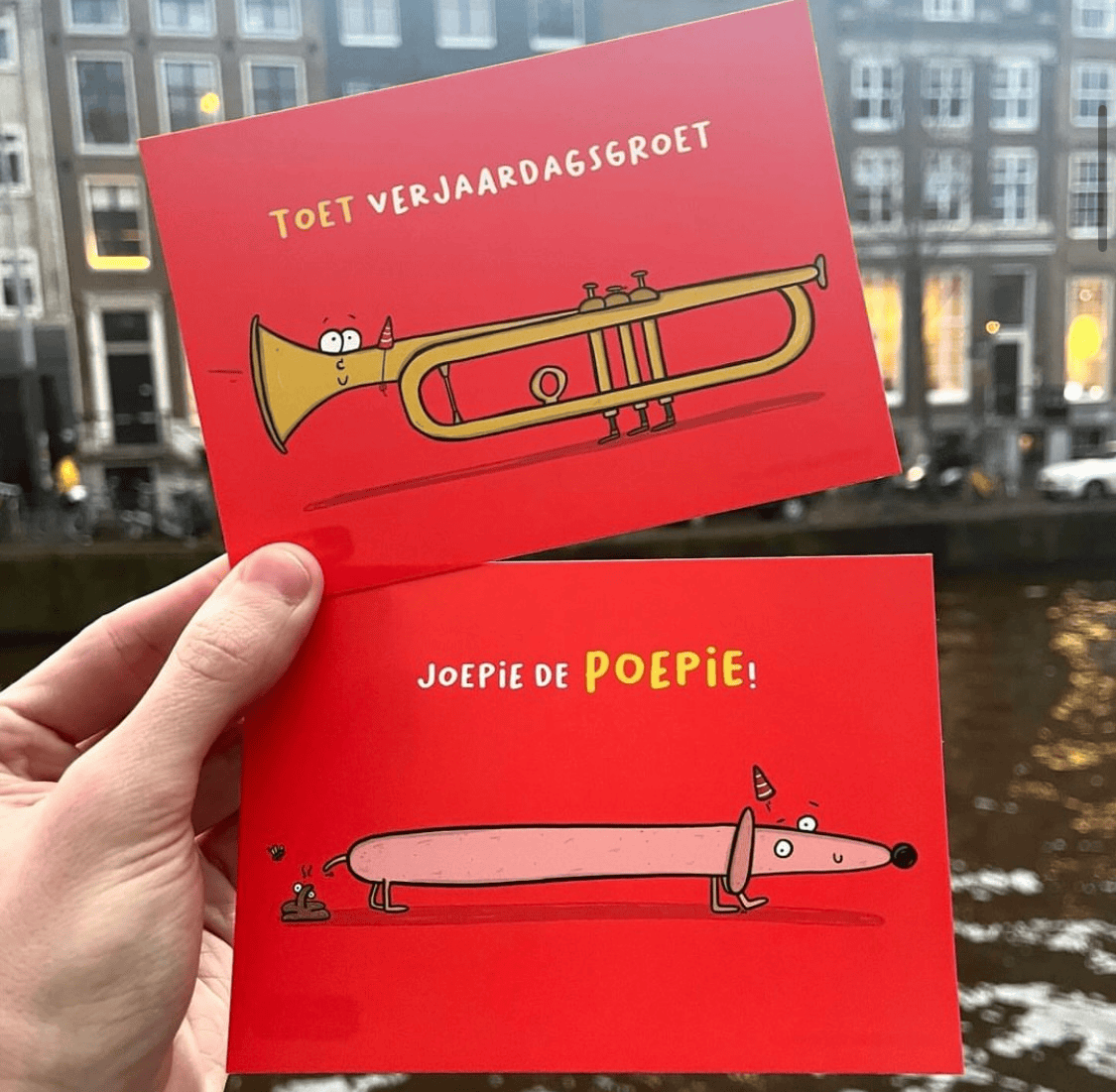 rode verjaardagskaarten grappig